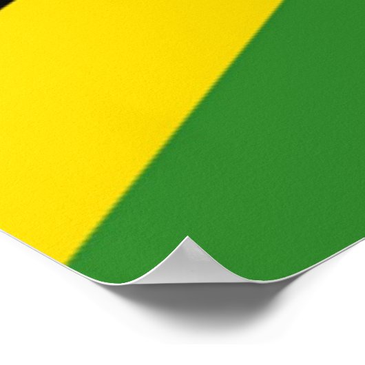 Jamaicaanse vlag met Jamaica Word World Flags Poster (Hoek)