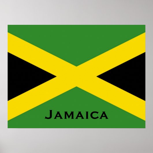 Jamaicaanse vlag met Jamaica Word World Flags Poster (Voorkant)