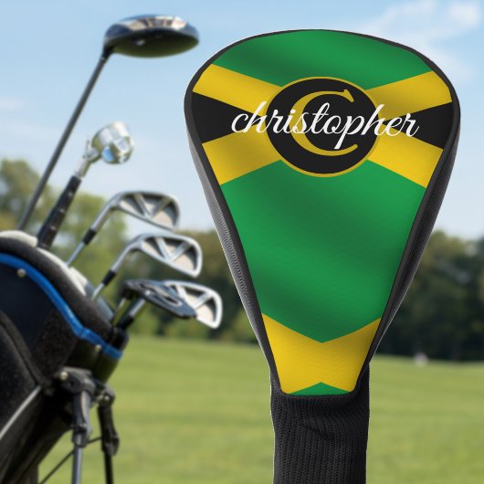 Jamaicaanse vlag Monogram Golfheadcover