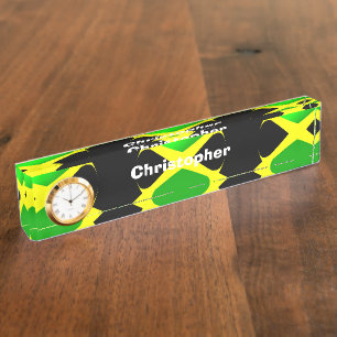 Jamaicaanse vlag naambordje