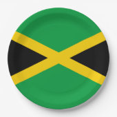 Jamaicaanse vlag papieren bordje (Voorkant)