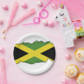 Jamaicaanse vlag papieren bordje (Feest)
