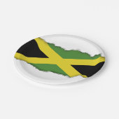 Jamaicaanse vlag papieren bordje (Gekanteld)