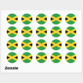 Jamaicaanse vlag ronde sticker (Vel)