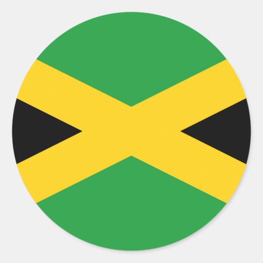 Jamaicaanse vlag ronde sticker (Voorkant)