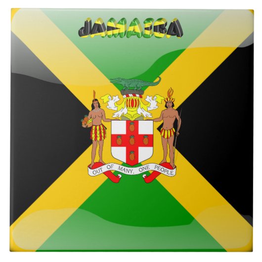 Jamaicaanse vlag tegeltje (Voorkant)