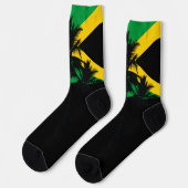 Jamaicaanse Vlag Tropische Palmbomen Sokken (Links)