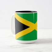 Jamaicaanse vlag tweekleurige koffiemok (Voorkant links)