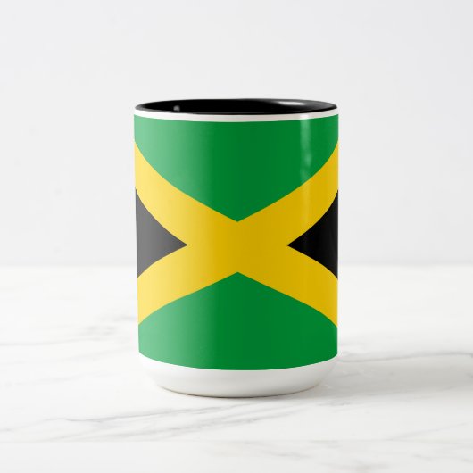 Jamaicaanse vlag tweekleurige koffiemok (Center)