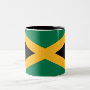 Jamaicaanse vlag tweekleurige koffiemok