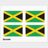 Jamaicaanse vlag, vlag van Jamaica Rechthoekige Sticker (Vel)