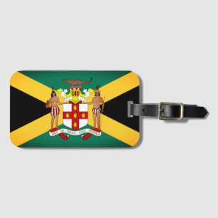 Jamaicaanse vlag/wapenschild bagagelabel