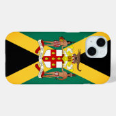 Jamaicaanse vlag/wapenschild Case-Mate iPhone case (Achterkant (horizontaal))