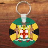 Jamaicaanse vlag/wapenschild sleutelhanger (Voorkant)