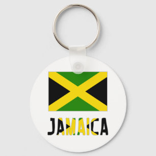 Jamaicaanse Vlag & Woord Sleutelhanger