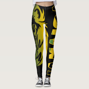 Jamaicaanse vlaggen Leggings Lion Judah