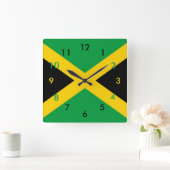 Jamaicaanse vlagklok vierkante klok (Huis)