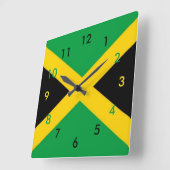 Jamaicaanse vlagklok vierkante klok (Hoek)