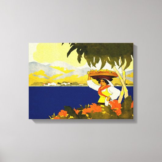 Jamaicaanse vrouw canvas afdruk (Voorkant)