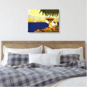 Jamaicaanse vrouw canvas afdruk (Insitu (Slaapkamer))