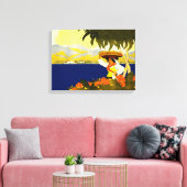 Jamaicaanse vrouw canvas afdruk (Insitu (Woonkamer))