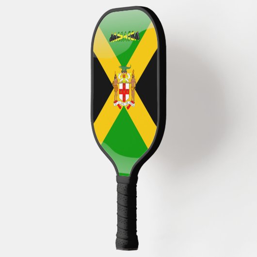Jamaicaanse wapenschild pickleball paddle (Links)