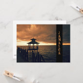 Jamaicaanse Zonsondergang Kaart (Voorkant / Achterkant in situ)