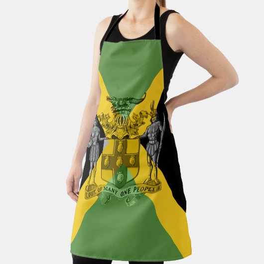 Jamaican All-Over Print Apron Schort (Insitu)