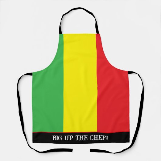 Jamaican Chef and Cook Rasta Striped Schort (Voorkant)