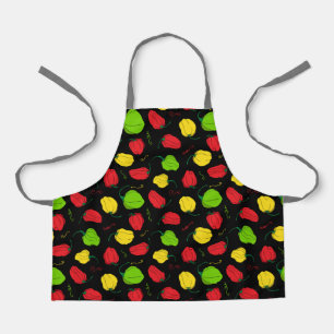 Jamaican Chef Scotch Bonnet Chili Peppers Pattern Schort