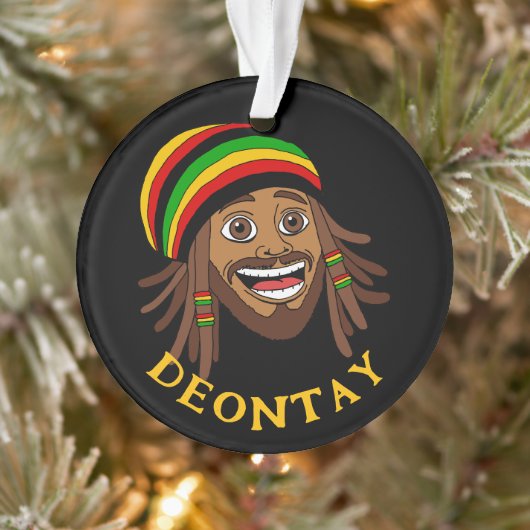 Jamaican Cute Rasta Man Personalized (Arbre)