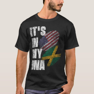 Jamaican en de Amerikaanse vlag voor het erfgoed v T-shirt