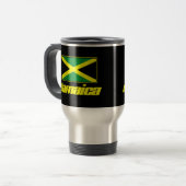 Jamaican Flag Black Travel Mug Reisbeker (Voorkant links)