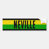 Jamaican Flag Coloured Striped Custom Bumpersticker (Voorkant)