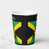 Jamaican Flag Happy Birthday Patriotic Papieren Bekers (Rechts)