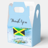 Jamaican Flag Island Jamaica Kaart Blauw Dank u Bedankdoosjes (Geopend)