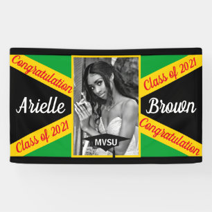 Jamaican Flag Photo Afstuderen Spandoek
