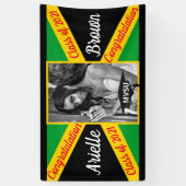 Jamaican Flag Photo Afstuderen Spandoek (Verticaal)