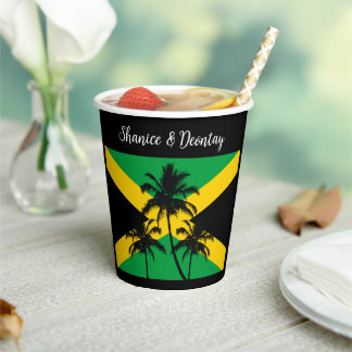 Jamaican Flag Wedding Congratulations Papieren Bekers