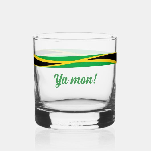 Jamaican Flag Ya Mon Whisky Glas (Voorkant)