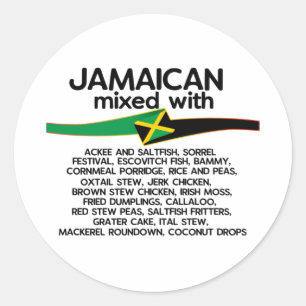 Jamaican gemengd met Jamaica Proud Group Ronde Sticker