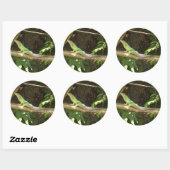 Jamaican Green Lizard Ronde Sticker (Vel)