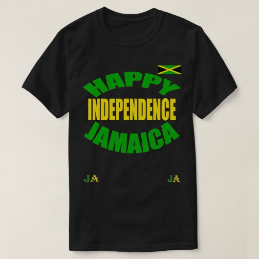 Jamaican Happy Independence Jamaica  T-shirt (Design voorkant)