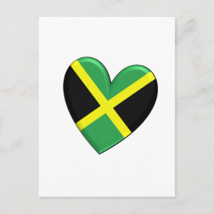 Jamaican Heart Flag Briefkaart