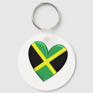 Jamaican Heart Flag Sleutelhanger