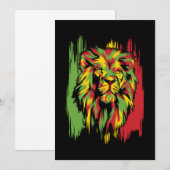 Jamaican Lion Rasta African Reggae Kaart (Voorkant / Achterkant)