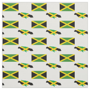 JAMAICAN MAP Jamaica Flag Stof
