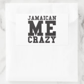 Jamaican Me Crazy Rechthoekige Sticker (Tas)