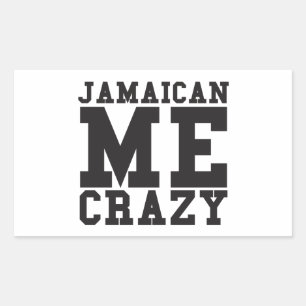 Jamaican Me Crazy Rechthoekige Sticker