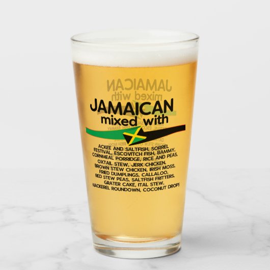 Jamaican Mixed With Jamaica Proud  Glas (Achterkant gevuld)